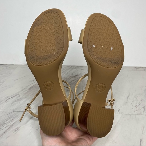 Michael Kors Serena Tan Leather Heeled Sandal 7M - Picture 14 of 15